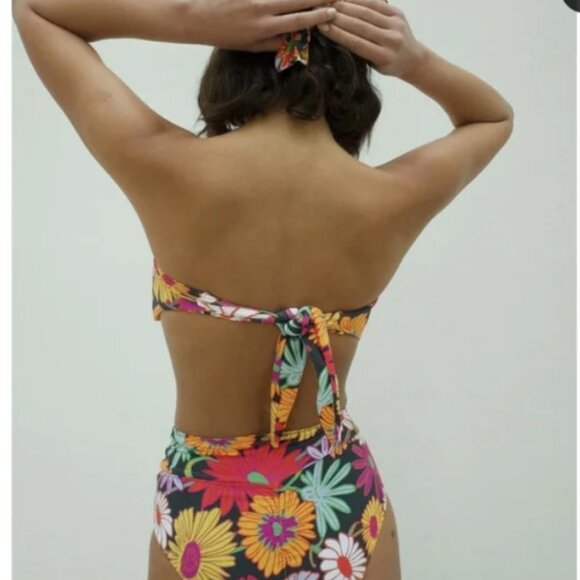 Montce Bandeau Bikini Top Janeane Floral Tori M - Picture 7 of 7